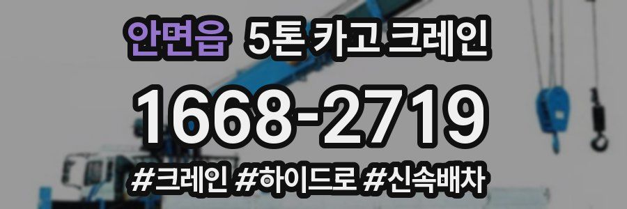 안면읍 5톤 카고 크레인