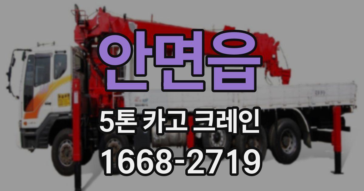 안면읍 5톤 카고 크레인