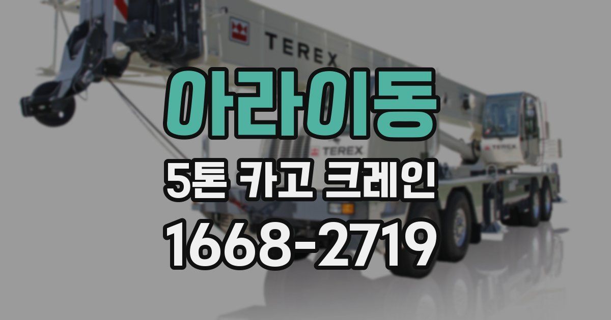아라이동 5톤 카고 크레인