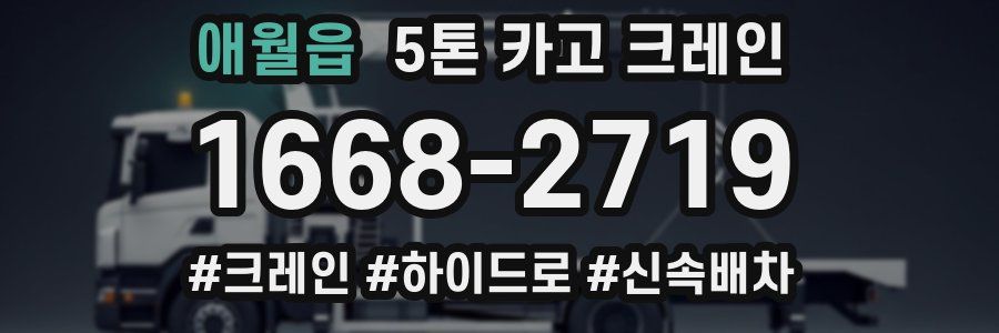 애월읍 5톤 카고 크레인