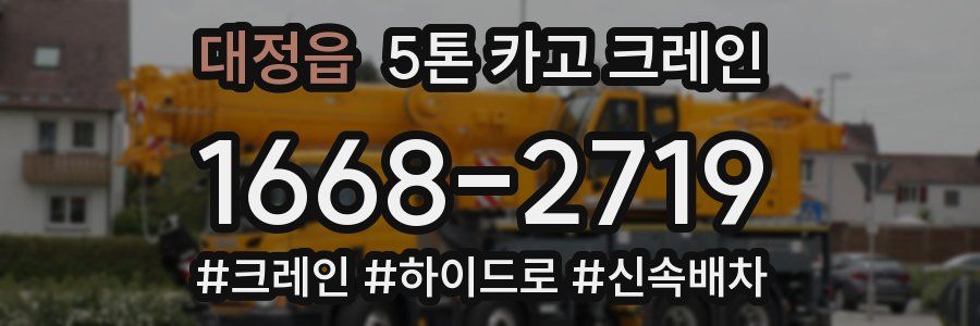 대정읍 5톤 카고 크레인