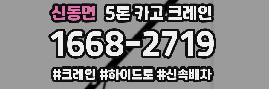 신동면 5톤 카고 크레인