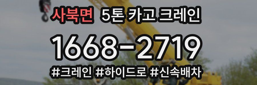 사북면 5톤 카고 크레인