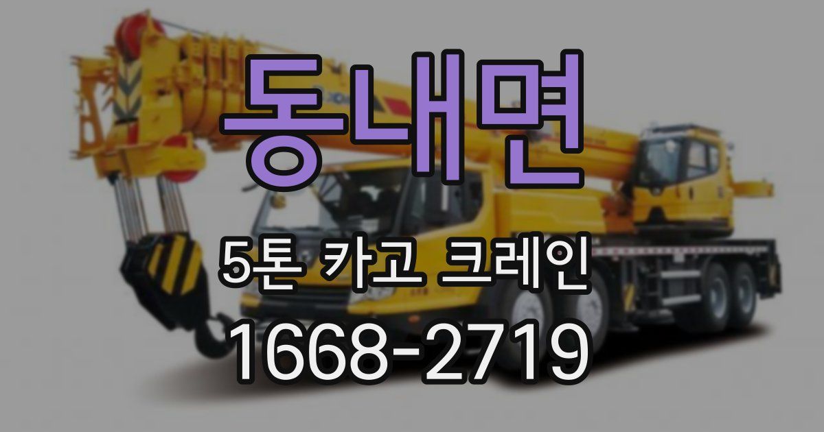 동내면 5톤 카고 크레인