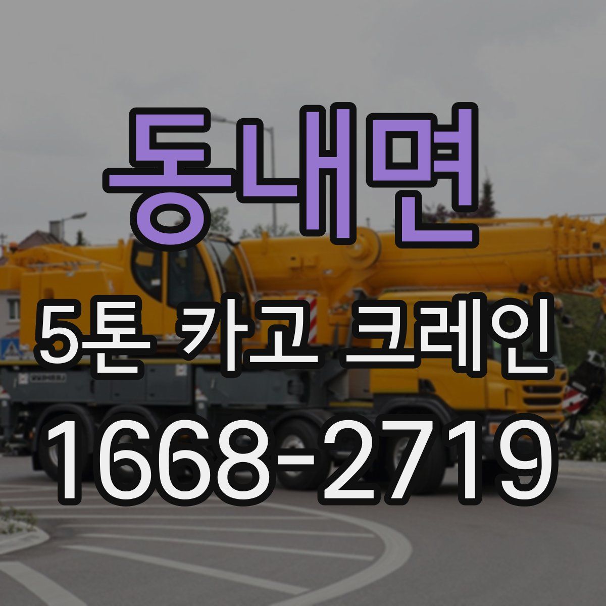 동내면 5톤 카고 크레인