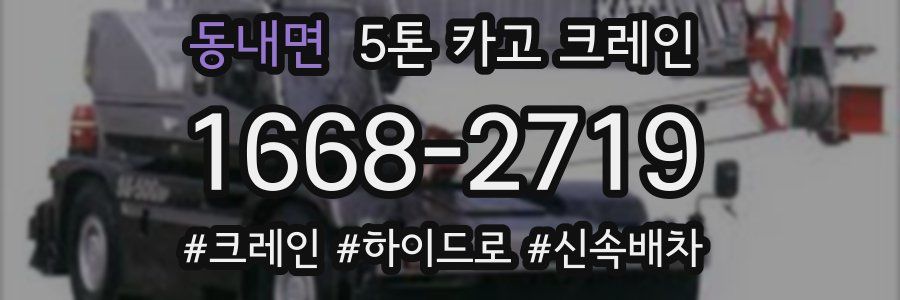 동내면 5톤 카고 크레인