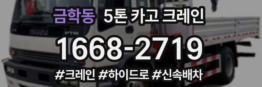 금학동 5톤 카고 크레인