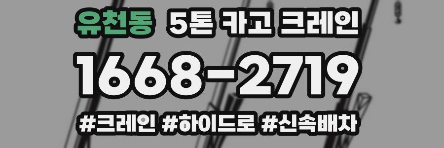 유천동 5톤 카고 크레인