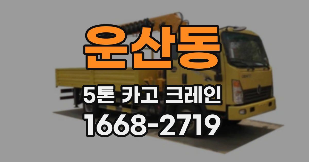 운산동 5톤 카고 크레인