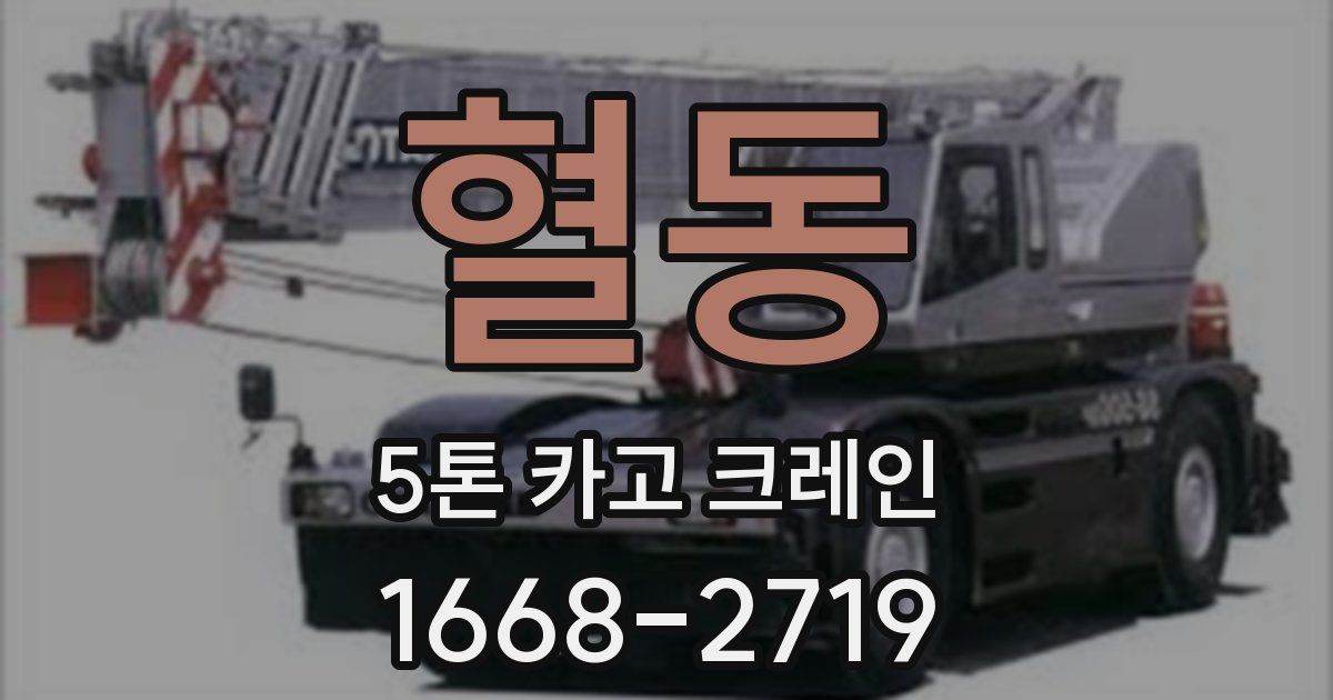혈동 5톤 카고 크레인