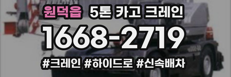 원덕읍 5톤 카고 크레인