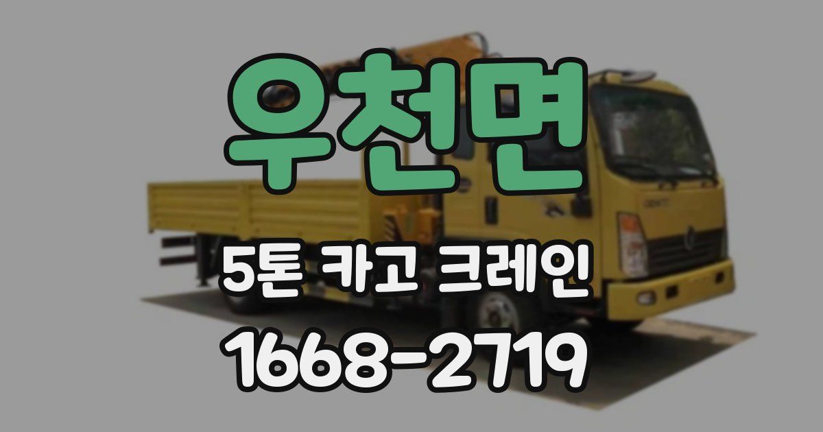 우천면 5톤 카고 크레인