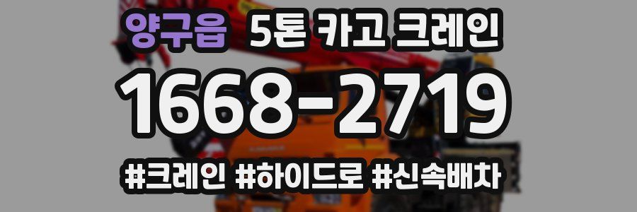 양구읍 5톤 카고 크레인