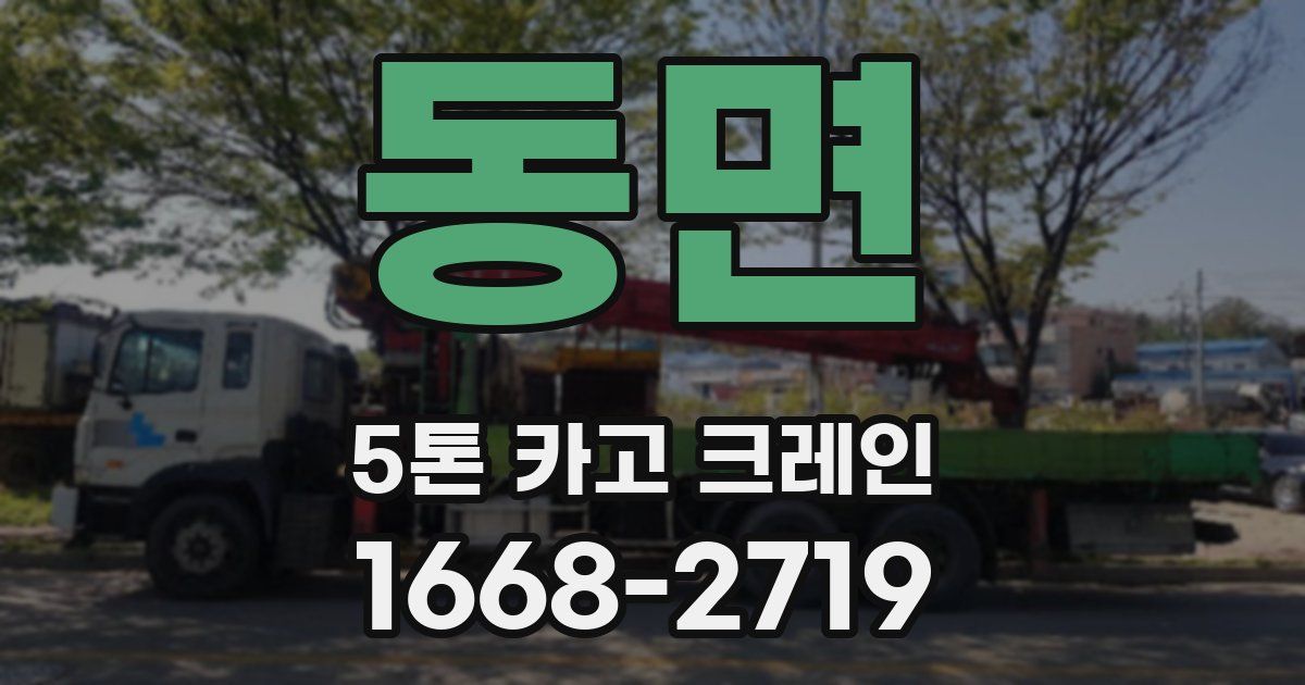 동면 5톤 카고 크레인