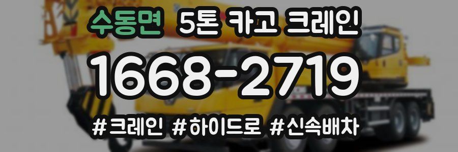 수동면 5톤 카고 크레인