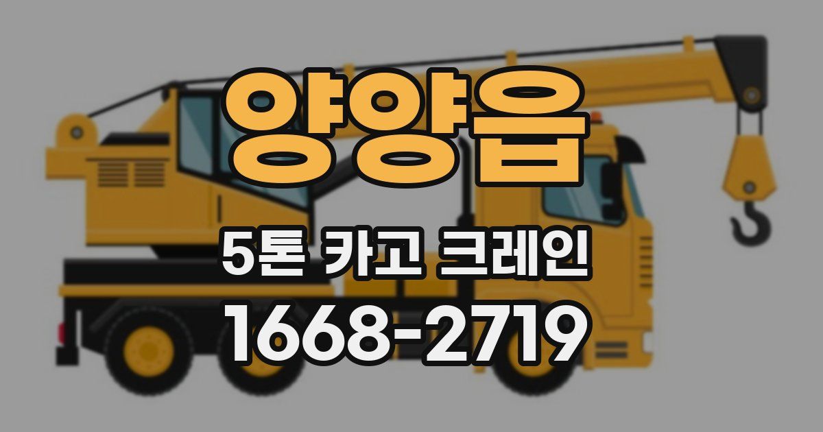 양양읍 5톤 카고 크레인