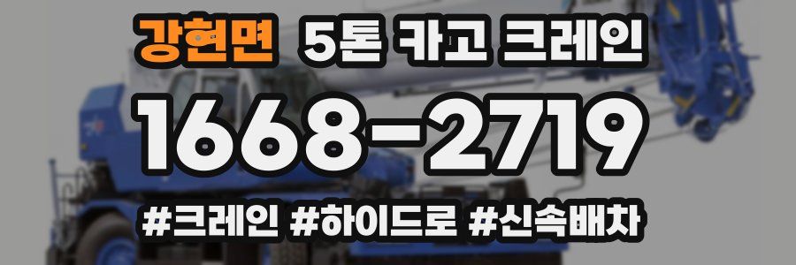 강현면 5톤 카고 크레인