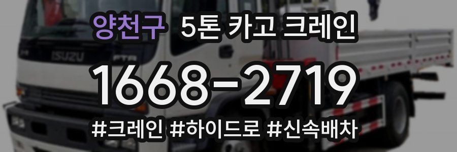 양천구 5톤 카고 크레인