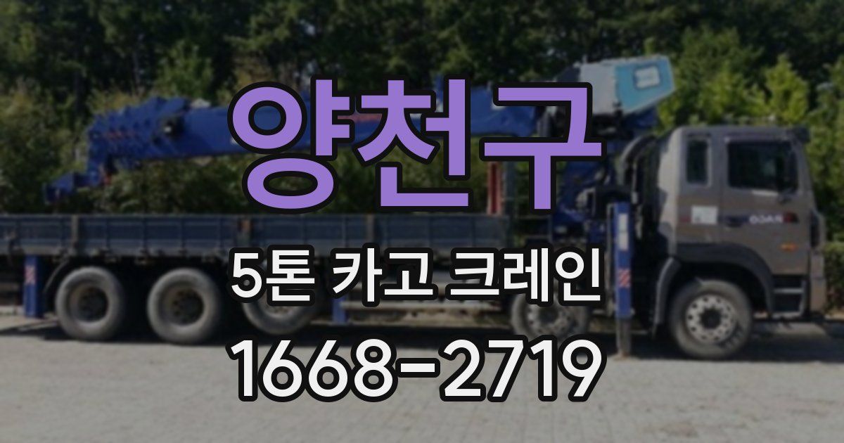 양천구 5톤 카고 크레인