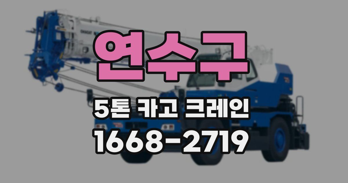 연수구 5톤 카고 크레인