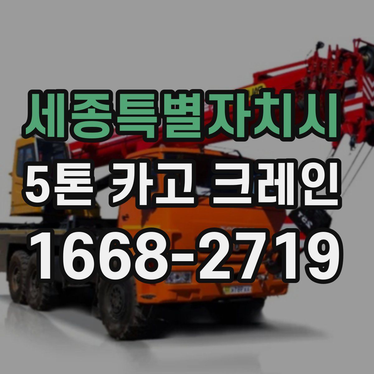 세종특별자치시 5톤 카고 크레인