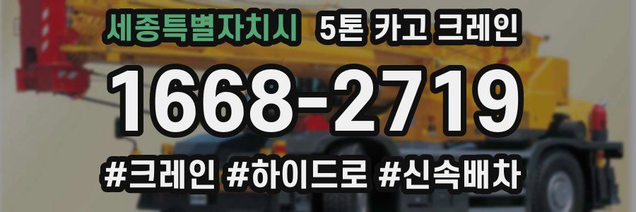 세종특별자치시 5톤 카고 크레인