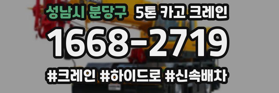 성남시 분당구 5톤 카고 크레인