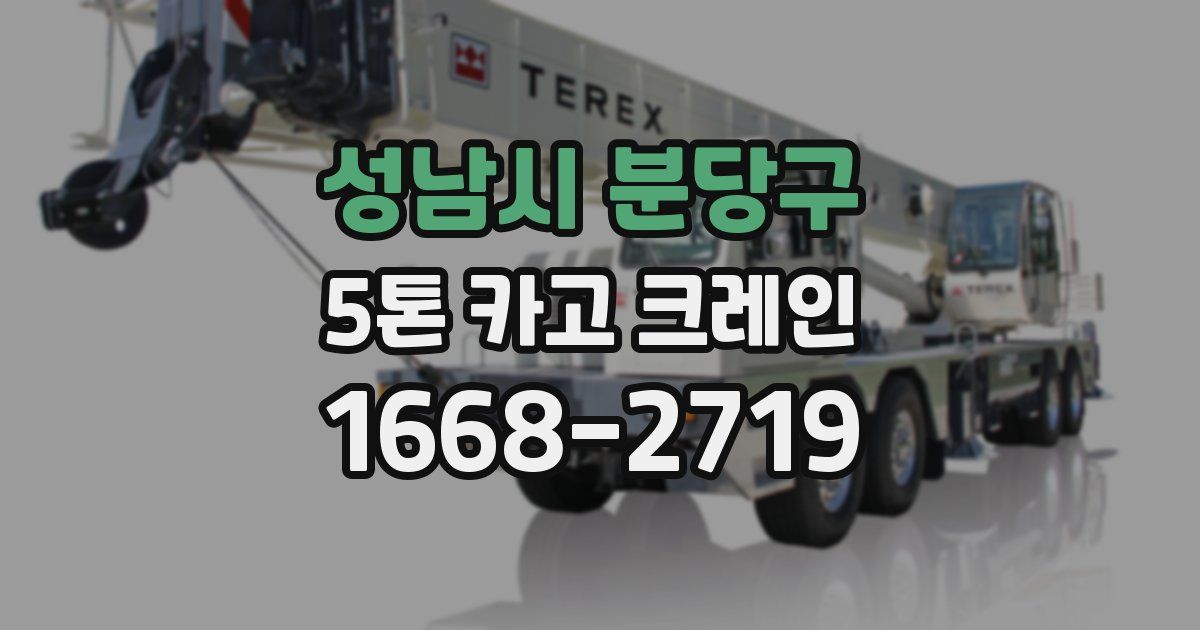 성남시 분당구 5톤 카고 크레인