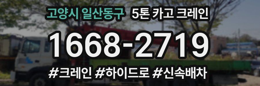 고양시 일산동구 5톤 카고 크레인