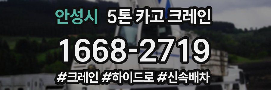 안성시 5톤 카고 크레인