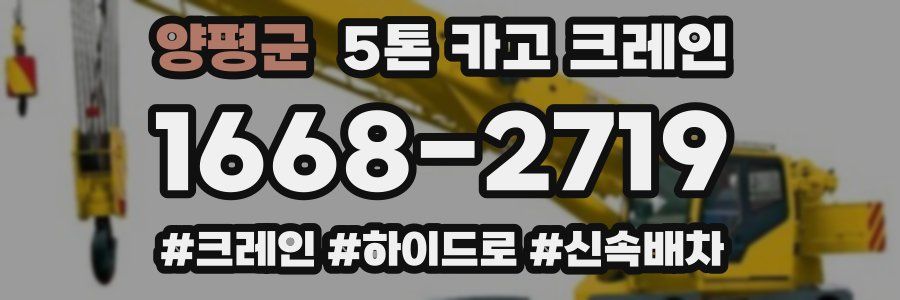 양평군 5톤 카고 크레인
