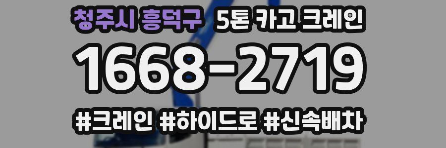 청주시 흥덕구 5톤 카고 크레인