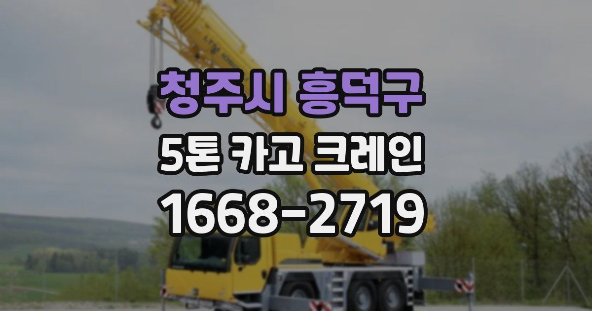 청주시 흥덕구 5톤 카고 크레인