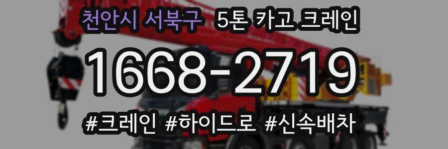 천안시 서북구 5톤 카고 크레인