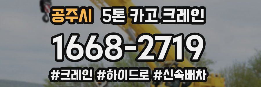 공주시 5톤 카고 크레인