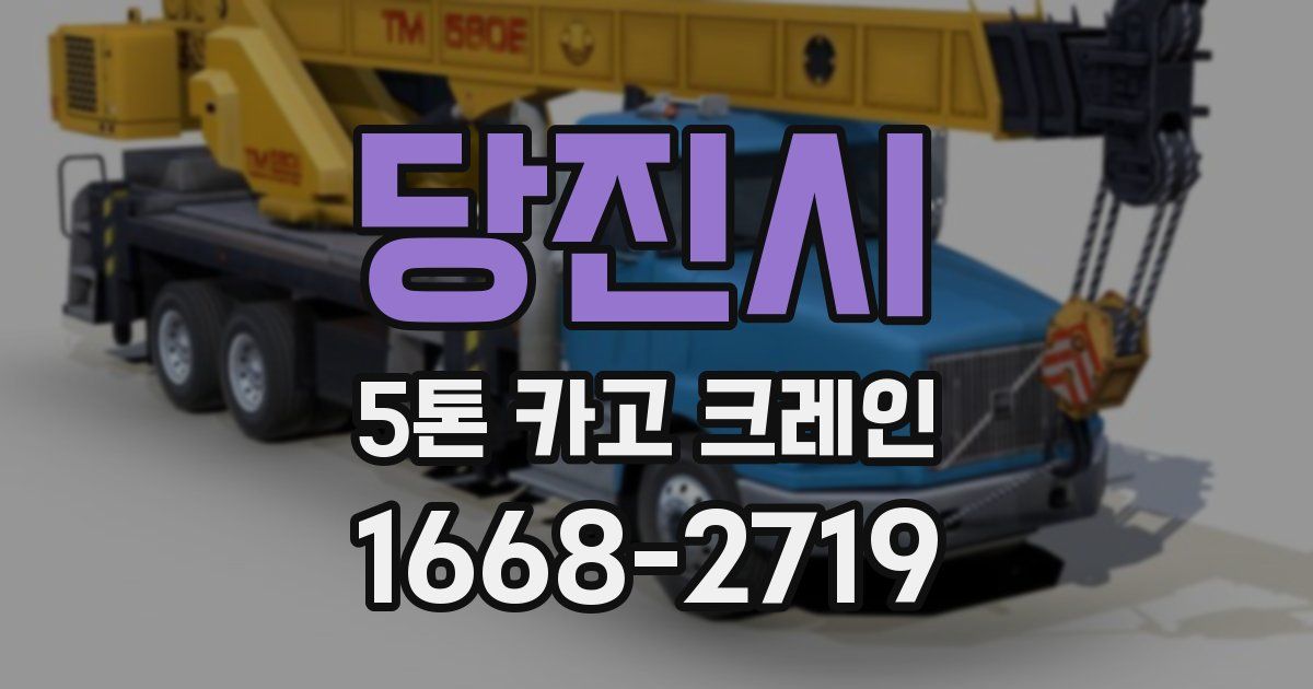 당진시 5톤 카고 크레인