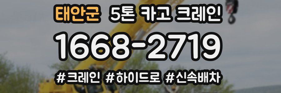 태안군 5톤 카고 크레인