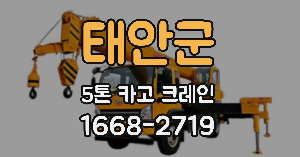 태안군 5톤 카고 크레인