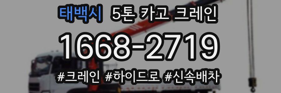태백시 5톤 카고 크레인