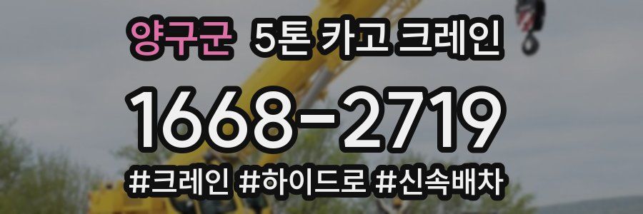 양구군 5톤 카고 크레인