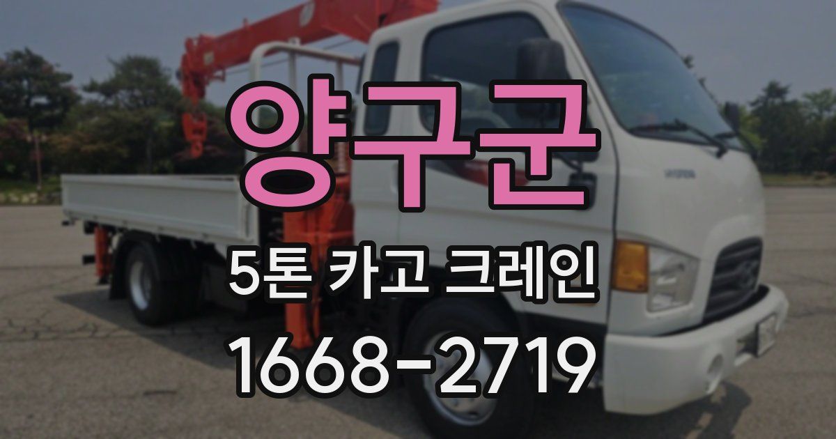 양구군 5톤 카고 크레인