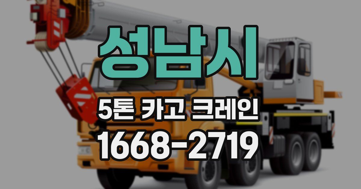 성남시 5톤 카고 크레인