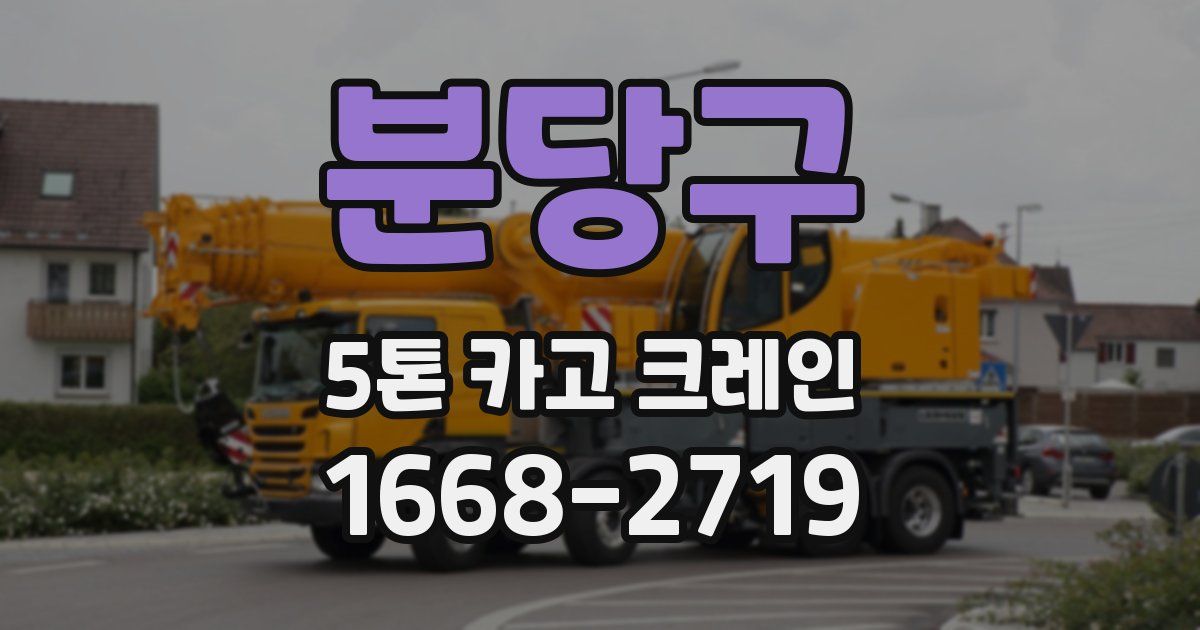 분당구 5톤 카고 크레인