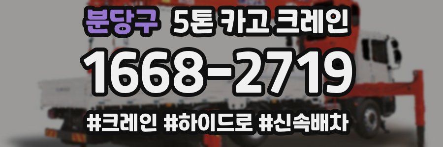 분당구 5톤 카고 크레인