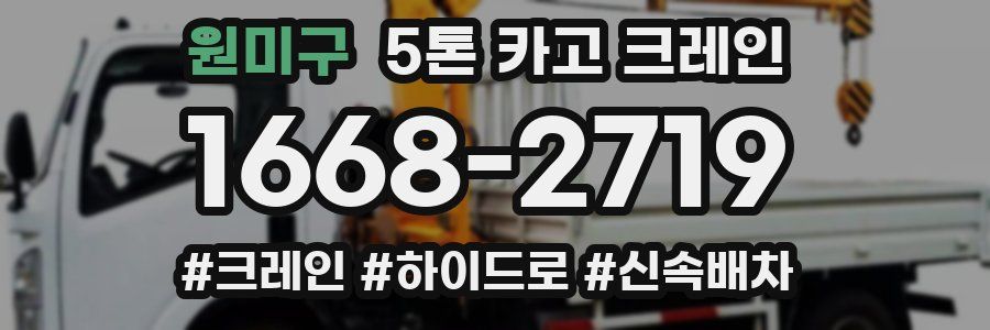 원미구 5톤 카고 크레인