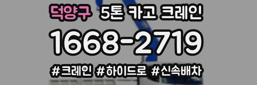 덕양구 5톤 카고 크레인