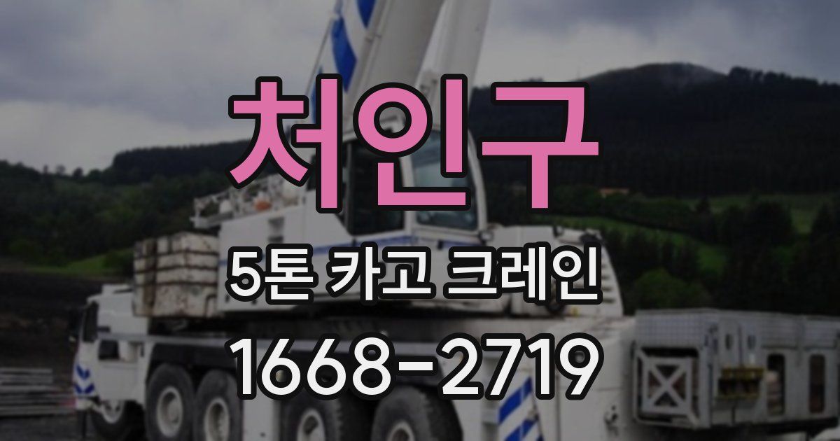 처인구 5톤 카고 크레인