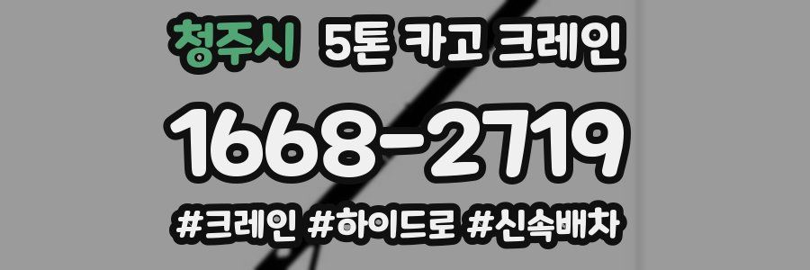 청주시 5톤 카고 크레인