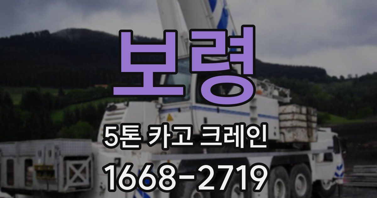 보령 5톤 카고 크레인