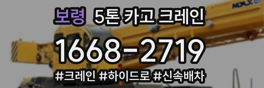 보령 5톤 카고 크레인